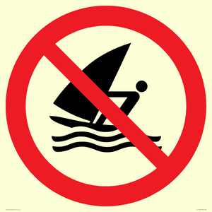 Prohibition: No windsurfing